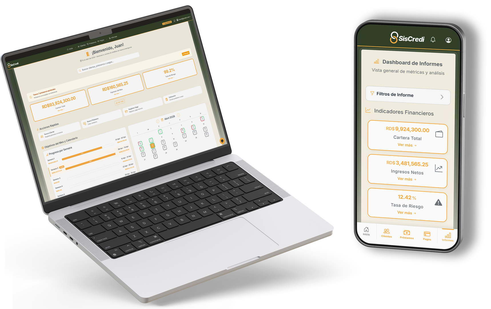 SisCredi disponible en PC, móvil y cualquier navegador